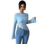 Irregular mesh top for women in autumn